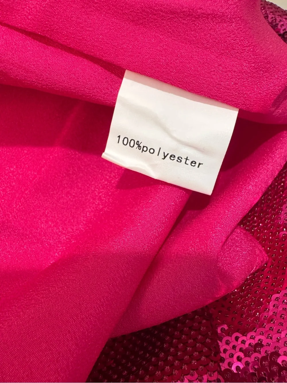 NWOT! Queen of Sparkles Red & Pink Sequin “Heartbreaker” Flounce Skirt